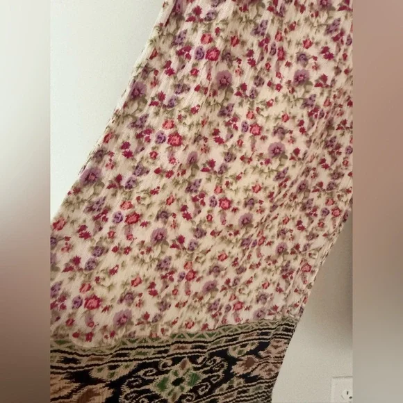 Anthropologie RAGA Ditsy Floral Lightweight Boho Romper Jumpsuit with Tie - Picture 17 of 17